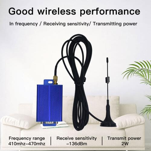 2W SX1278 lora transmitter receiver lora uart 433mhz transceiver long range lora module 433mhz lora rs485 rs232 radio data modem
