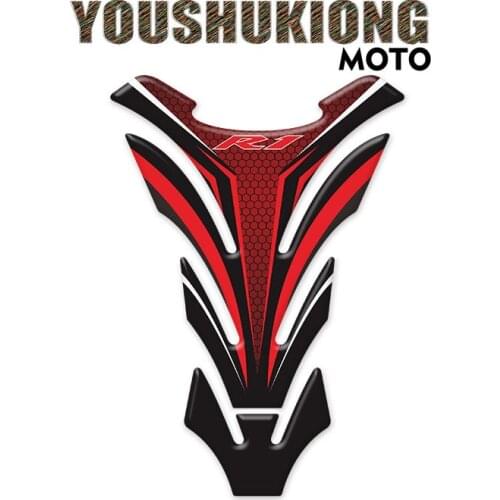 3D Resin Tankpad High Quality For R1 Raised Fuel Tank Pad Black Carbon Brazing Sticker Filler Decorative Protector