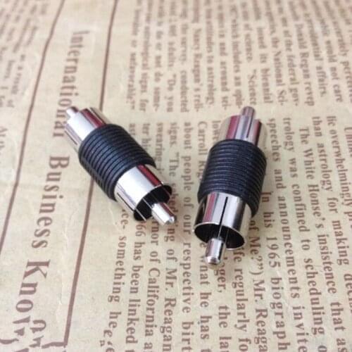 4pcs good quality Video RCA Male to Dual RCA Male Audio Plug Jack Connector Extender socket For HiFi AV Adapter Audio Monitor