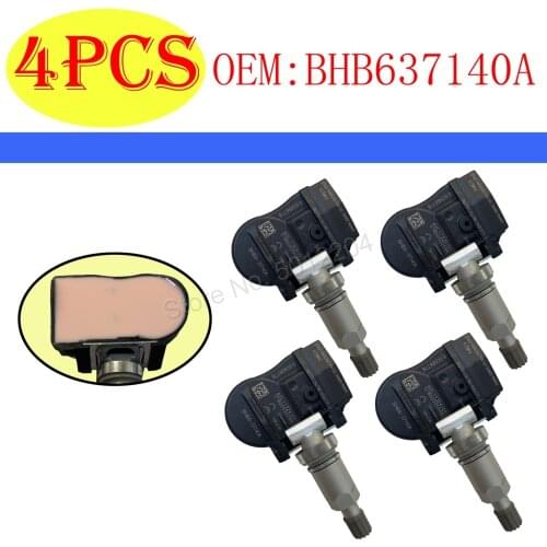 4 pcs/Lot BHB637140A BHB637140 433MHZ Tire Pressure Sensor TPMS For Mazda 2 3 5 6 CX-5 CX5 CX-6 CX6 CX-9 CX9 MX-5 Artz GS1D37140