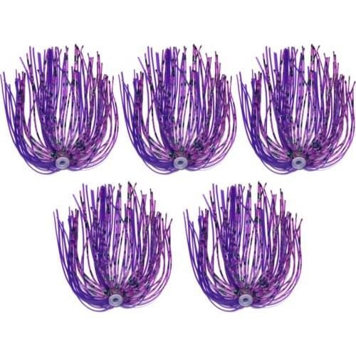 5 PCS Fishing Jig Hook Fishhooks Skirt Silicone Skirts Rubber Skirts Fishing Skirt Baits Fishing Lure Fishhooks Fishing Hook