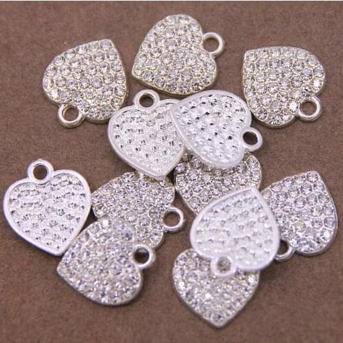 6Pcs/Lot fashion alloy heart-shaped pearl classic pendant necklace holiday making necklace accessories party DIY hand accessori