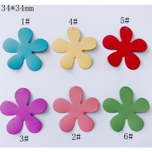 DIY jewelry accessories ins simple color spray paint flower petal pendant earrings earrings accessories