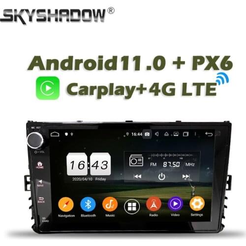 Wireless Carplay PX6 DSP IPS Android 10.0 4G + 64G Car DVD Player GPS RDS Radio wifi Bluetooth 5.0 For Volkswagen Universal 2018