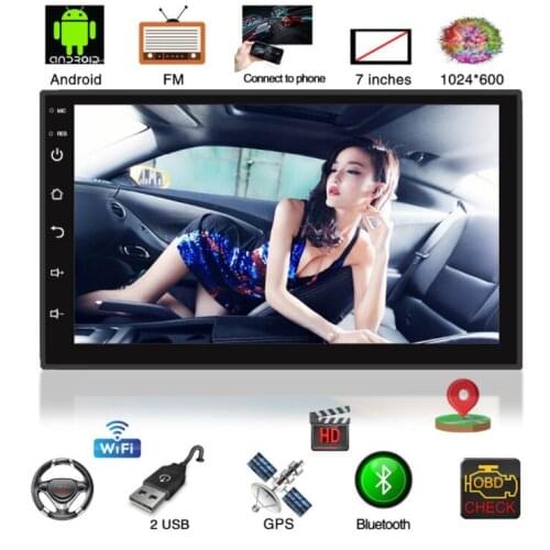 Anfilite 10pcs 2 Din 7" Android Universal Car Radio Multimedia Player Bluetooth GPS Navigation Car Stereo Mirror Link FM Wifi