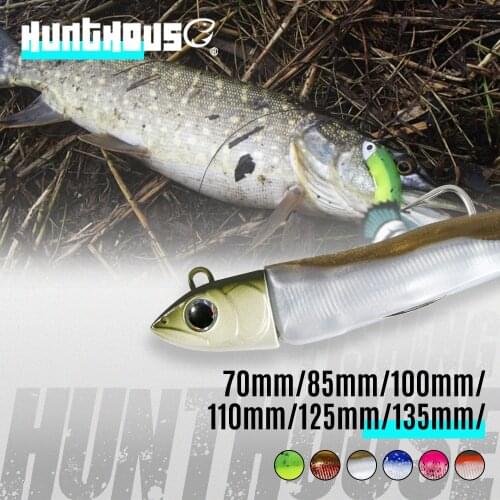 Black minnow minnow black fishing lure soft lure fishing tackle head for bass artificiais bait Hunthouse Official store