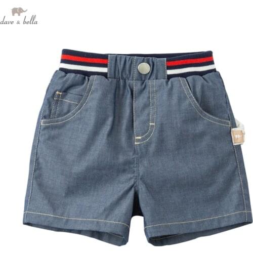 DBA16169 dave bella summer baby boys fashion striped pockets shorts children kids boy casual pants infant toddler trousers