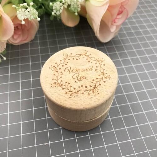 We said yes Wood Wedding Ring Box Valentines Engagement Wooden Ring Bearer Box Rustic Wedding Ring Box Holder Free shipping