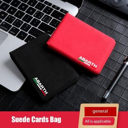 For Fiat Abarth 500 Boano Monomille Scorpione Spider Organizer Wallet Drivers License Slots Card Holder Credit Card Case Bag