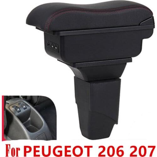 For PEUGEOT 206 207 armrest box central Store content box car-styling Storage Center Console products interior accessories