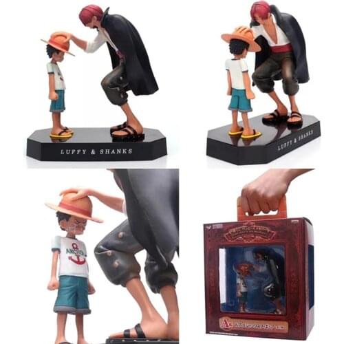 One Piece Anime Figure Four Emperors Shanks Straw Hat Luffy Action Figure One Piece Sabo Ace Sanji Roronoa Zoro Figurine 17cm