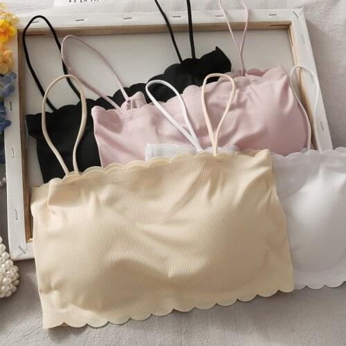 HELIAR Women Cotton Tube Tops O-Neck Backless Camisoles Solid Basic Women Plain Camis Crop Tops For Women 2021 Summer