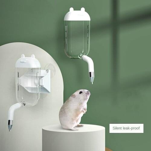 Hamster Golden Bear Totoro Drinking Fountain Leak-proof Vertical Suction Cup Watertight and Silent Small Pet Accessories