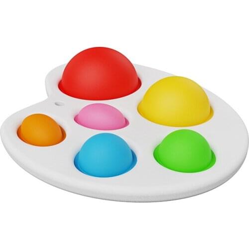 Decompression toys, early education, puzzles, children press colored balls, hand grasping plates, molars, bubble music