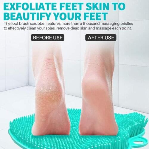 Foot Scrubber Bath Back Cleaner Foot Mat Acupressure Mat with Non-Slip Suction Cups, Improve Circulation, Exfoliation,Protecting