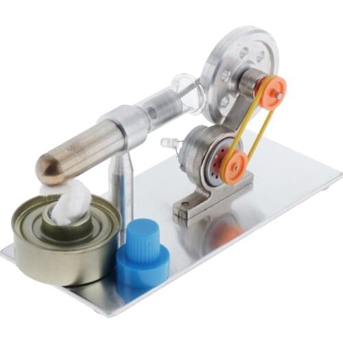Mini Hot Air Stirling Engine Motor Model Educational Physical Science Kits