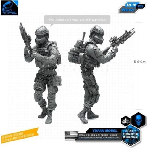 Yufan Model 1/35 Figure Modern American Commando Biochemical Soldier 1/35 Resin Soldier Bee-10