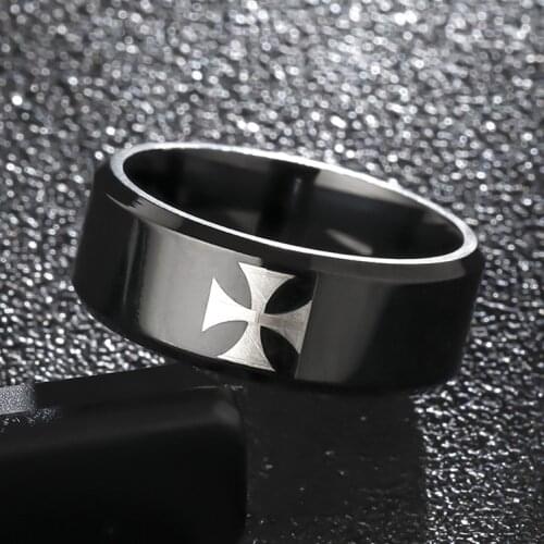 MOREDEAR 6mm 8mm Titanium Ring For Men amd Women Cross Ring Couple Ring
