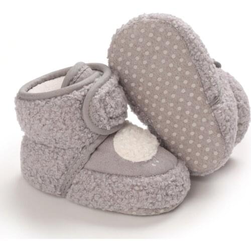 New Winter Snow Booties Unisex Infant Toddler Shoes Cotton Soft-soled Baby Shoes Warm Thicker Fleece 0-1 Year