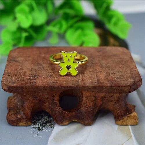 2021 new drop wax bear ring European and American crossborder adjustable drop wax ring factory direct sales