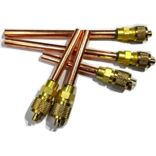 120mm Length Refrigerator Check Filling Valve Fluorine Nozzle Quick Connector