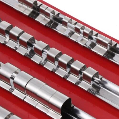 OOTDTY 80pcs/40pcs Socket Tray Rack 1/4", 3/8", 1/2" inch Snap Rail Tool Set Organizer