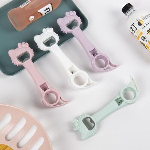 Drink Beer Bottle Opener Creative Cat Four-in-one Multi-function Can Opener Kitchen Tool Lid Opener