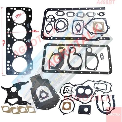 Cylinder head gasket with block gaskets for Xinchai engine A498BT series, part number
