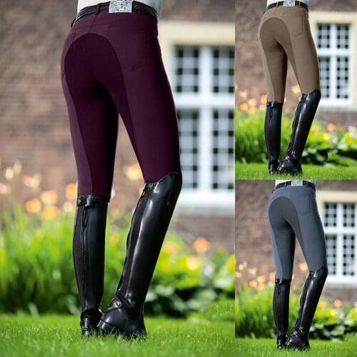 Dropshipping Women Fashion High Waist Elastic Equestrian Pants Horse Racing Skinny Trousers