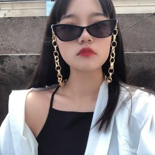 RE Simple Geometric Oval Handmade Glasses Chain Silicone Eyeglasses Cord Slip Metal Chain Women&men Sunglasses Chain 2020