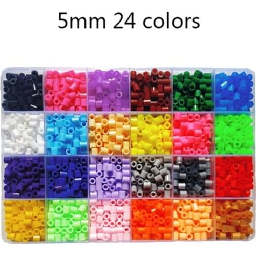 2600pcs/Box Hama Beads 5mm Fuse Ironing Beads Set 3d Puzzles Toys Learning Toys for Children Hama Bead Creative Toys 2021