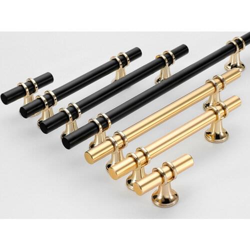 2inch -15inch American Style Black Handles for Wardrobe Elegant Cabinet Knobs and Handles Long Furniture Handle Pull