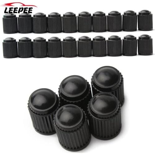 Car Wheel Styling Black Bike Bicycle Motorbike 20Pcs/Lot Round Tyre Air Valve Caps Dust Prevention Airtight Tire Tubes Wholesale