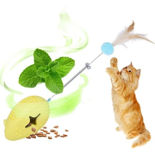 Pet Supplies, Feather Bells, Springs, Leaking Mice, Relieve Boredom Cat Sticks, Cat Toys