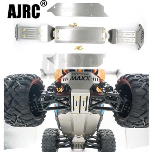 TRAXXAS 1/10 4S MAXX MONSTER TRUCK-89076-4 stainless steel Chassis protection armor Front bumper armor 5pcs