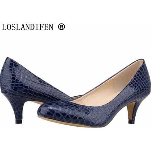 Women pumps Patent leather high heels PU women shoes Round Toe 6CM Thin Heels Wedding Dress Shoes bridal shoes