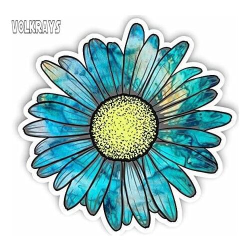 Volkrays Personality Car Sticker Flower Accessories Reflective Waterproof Cover Scratches Sunscreen Vinyl Decal,16cm*16cm