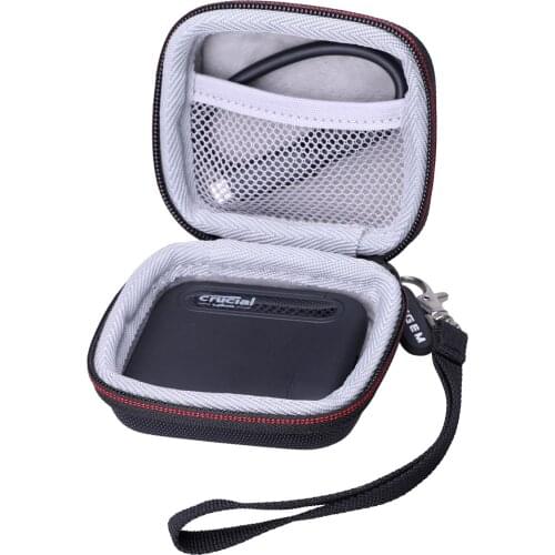 LTGEM EVA Hard Case for Crucial X6 500GB Portable SSD–Up to 540MB/s – USB 3.2 – External Solid State Drive, USB-C - CT500X6SSD9