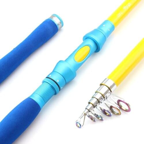 1.8M 2.1M 2.4M 2.7M 3.0M carbon Spinning Fishing Rod Portable Fiber Telescopic Fishing Sea carp feeder rod Free gift