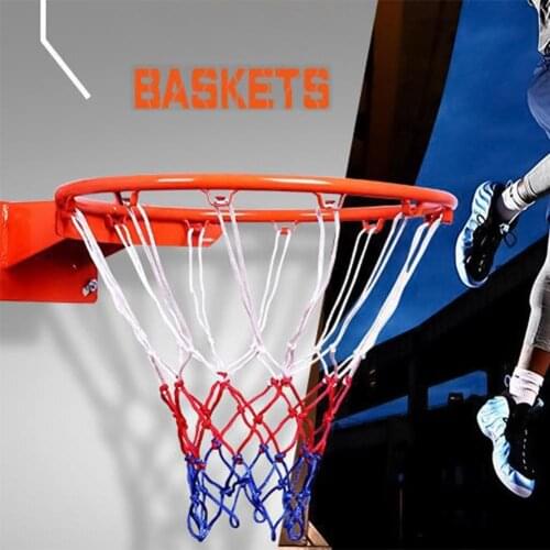 1 set of 45 cm basketball hoop Standard diameter non-deformable portable indoor and outdoor basketball door frame and net