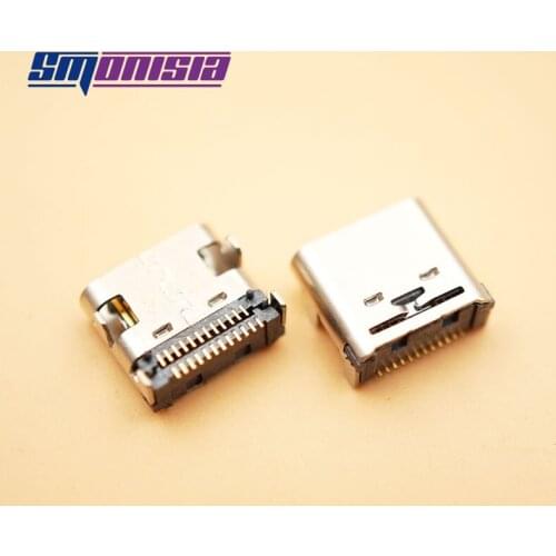 Smonisia 10pcs High Quality Type-c USB-3.1 Female Socket 4Pins Connector HD Straight Transmission Jack