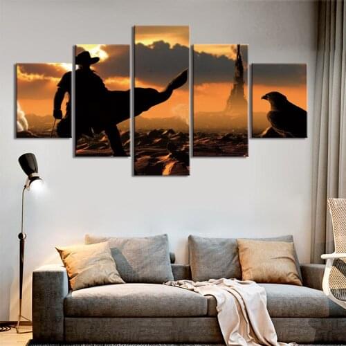 5 Piece The Dark Tower Wall Art Pictures HD Prints Canvas Paintings Home Decor Posters Living Room Decoration