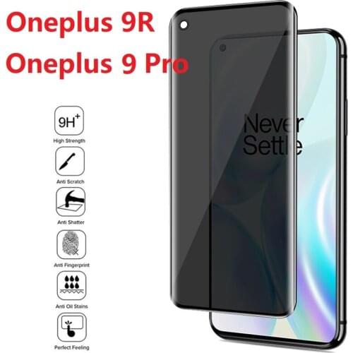 Anti Glare For Oneplus 9 Pro Privacy 3D Curved HD Tempered Glass Anti Spy Film Oneplus 9R Screen Protector