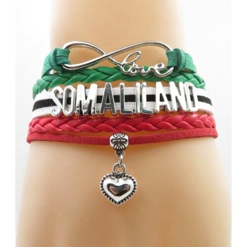 Infinity somaliland Bracelet heart Charm somaliland bracelets fashion somaliland man and woman bracelet somaliland jewelry
