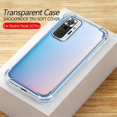 For Redmi Note 10 Pro Case Transparent Shockproof Soft Phone Cover For Xiaomi Redmi Note10 Xiomi Redme 10Pro Frame Bumper Coque