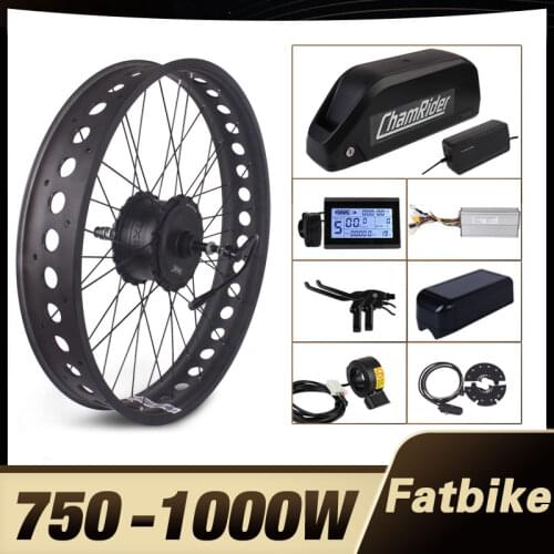Snow Bike Electric Wheel 52V 1000W Fat Bike Kit 48V 750W Electric Bike Conversion kit 4.0 Wheel ebike kit MXUS XF15Fat Hub Motor