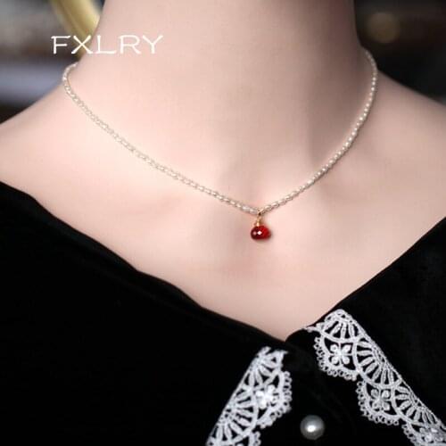 FXLRY Original Handmade Natural Freshwater Pearl Quartz Pendant Necklace For Women Jewelry