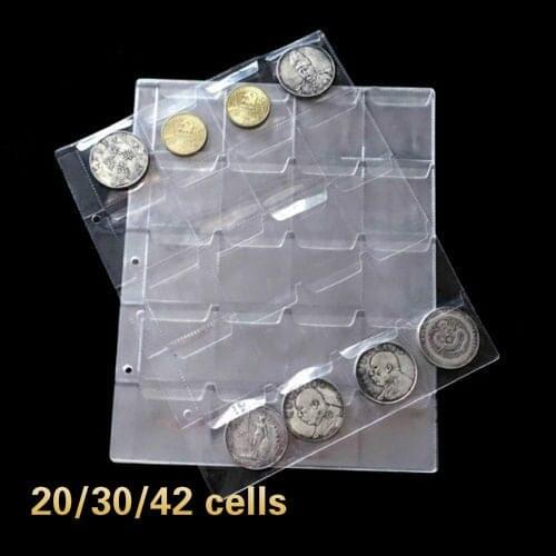 20/ 30/42 Pockets Coin Collection Book Coin Holder Sheet for Storage Album Portable Professional Commemorative Coin Collection