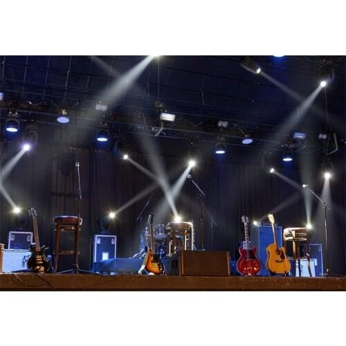 Laeacco Stage Speakers Flash Guitar Music Show Scene Photography Backgrounds Customized Photographic Backdrops For Photo Studio