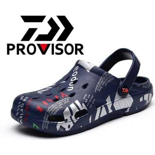 DAIWA Summer Fishing Shoes-Baotou Mens Open-toed Sandals Large-size Mens Sandals Thick-soled Breathable Sandals Slippers
